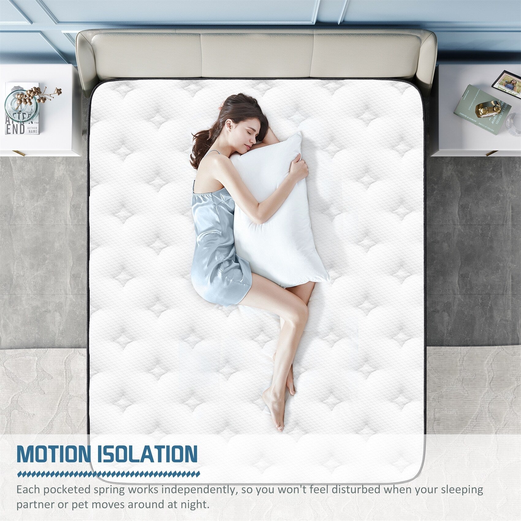 8 Cooling Medium Hybrid Memory Foam Mattress In a Box