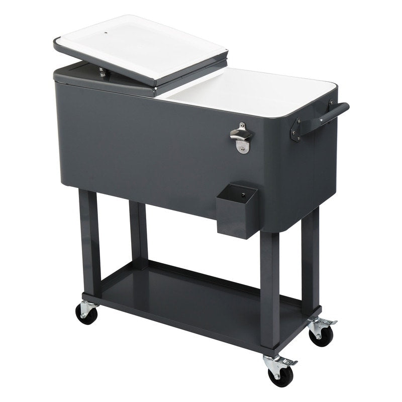 80QT Iron Spray Cooler with Shelf