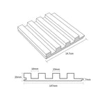 93 in. x 6 in x 0.8 in. Solid Wood Wall Siding Board - 3pc+1pc EndTrim