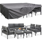 AECOJOY 7 Pieces Aluminum Patio Furniture Set Outdoor Conversation Set