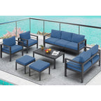 AECOJOY 7 Pieces Aluminum Patio Furniture Set Outdoor Conversation Set