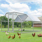 AECOJOY Large Metal Chicken Coop Run Walk-in Metal Chicken Cage