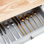 AVAWING 42 Rolling Kitchen Island Microwave Cabinet Trolley Cart