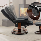 AVAWING Recliner Chair with Ottoman Swivel Design