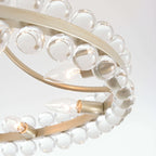 Elvira 8-Light Wagon Wheel Crystal Semi-Flush Mount