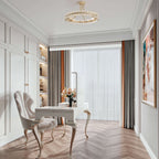 Elvira 8-Light Wagon Wheel Crystal Semi-Flush Mount