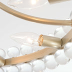 Elvira 8-Light Wagon Wheel Crystal Semi-Flush Mount