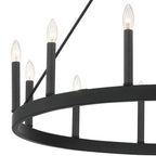 Acroma 12-light Farmhouse 40In Wagon Wheel Chandelier with UL - 40'' D x 138'' H