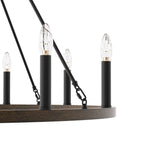 Acroma 12-light Farmhouse 40In Wagon Wheel Chandelier with UL - 40'' D x 138'' H