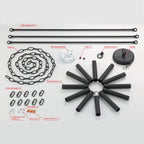 Acroma 12-light Farmhouse 40In Wagon Wheel Chandelier with UL - 40'' D x 138'' H