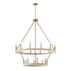 Acroma 20-light Modern Farmhouse 40In Round Wagon Wheel Chandelier with UL