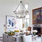 Acroma 20-light Modern Farmhouse 40In Round Wagon Wheel Chandelier with UL