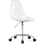 Acrylic Swivel adjustable height Armless Home office Rolling Chair