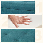 Adeco 50 Bonded Leather Storage Ottoman Bench