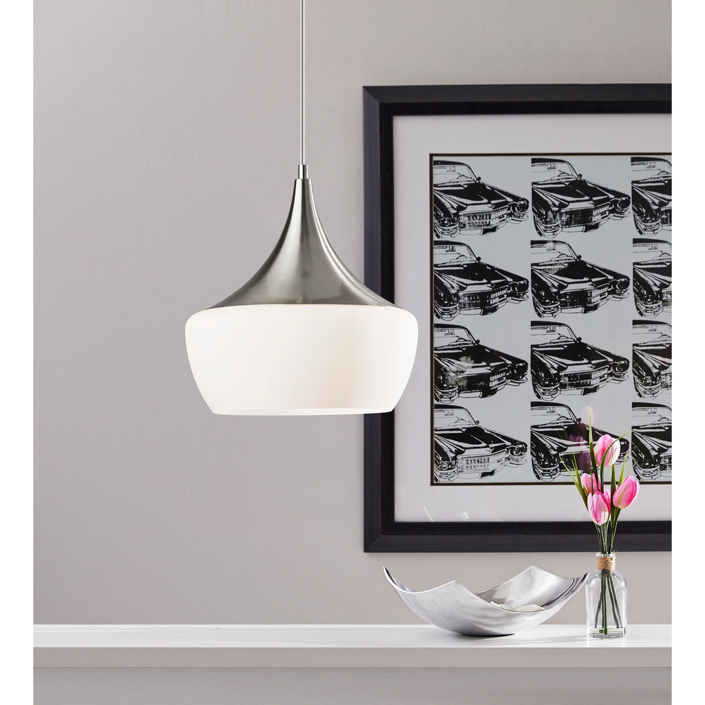 Adesso Black or Steel Eliza Pendant Lamp