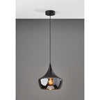 Adesso Black or Steel Eliza Pendant Lamp