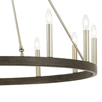 Acroma 12-light Farmhouse 40In Wagon Wheel Chandelier with UL - 40'' D x 138'' H