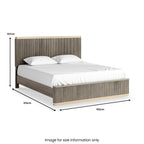 Lit cannelé Amélie Grey