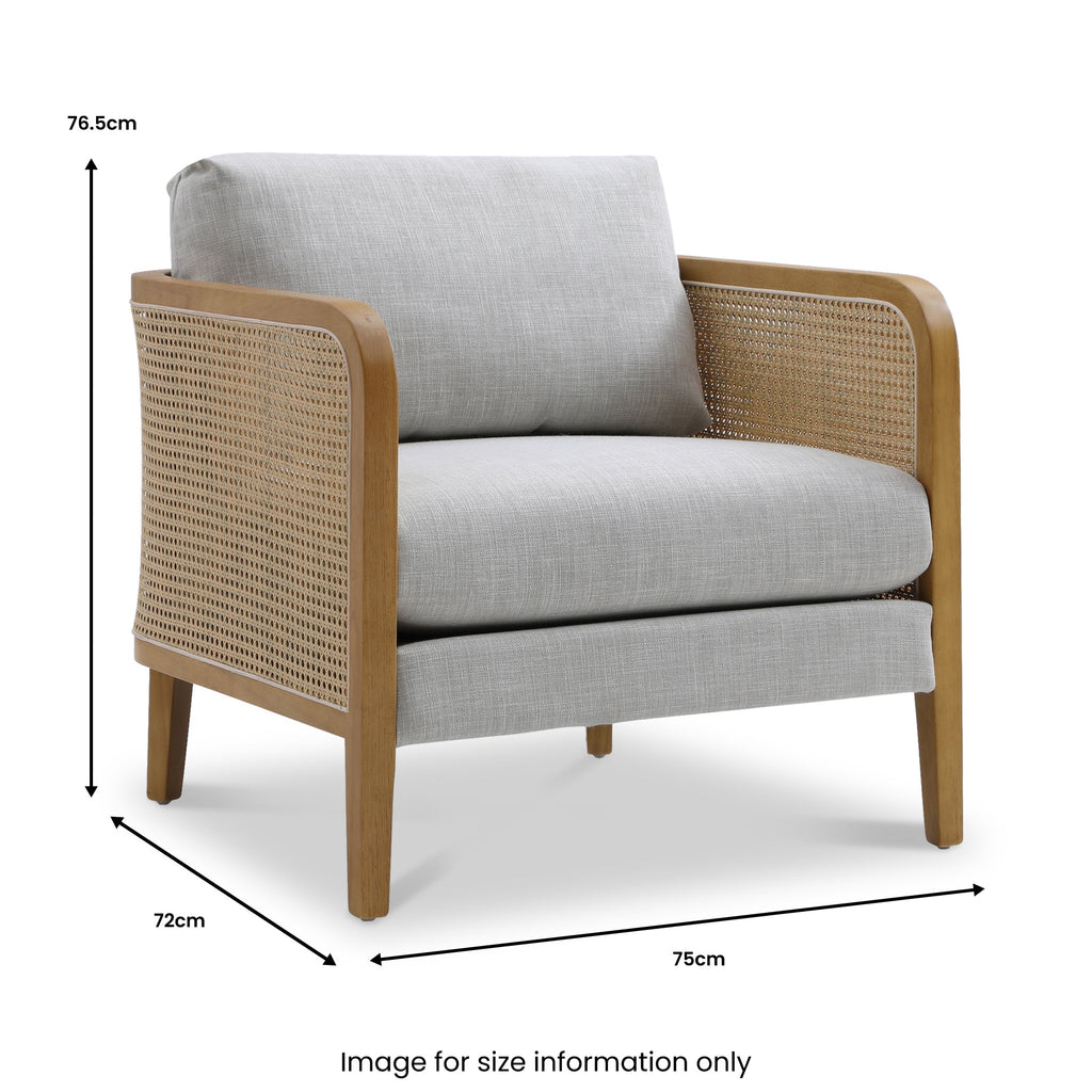 Fauteuil d'appoint en rotin Anara