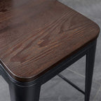 Andeworld farmhouse bar stools ,counter height bar stools set of 4 - Set of 4