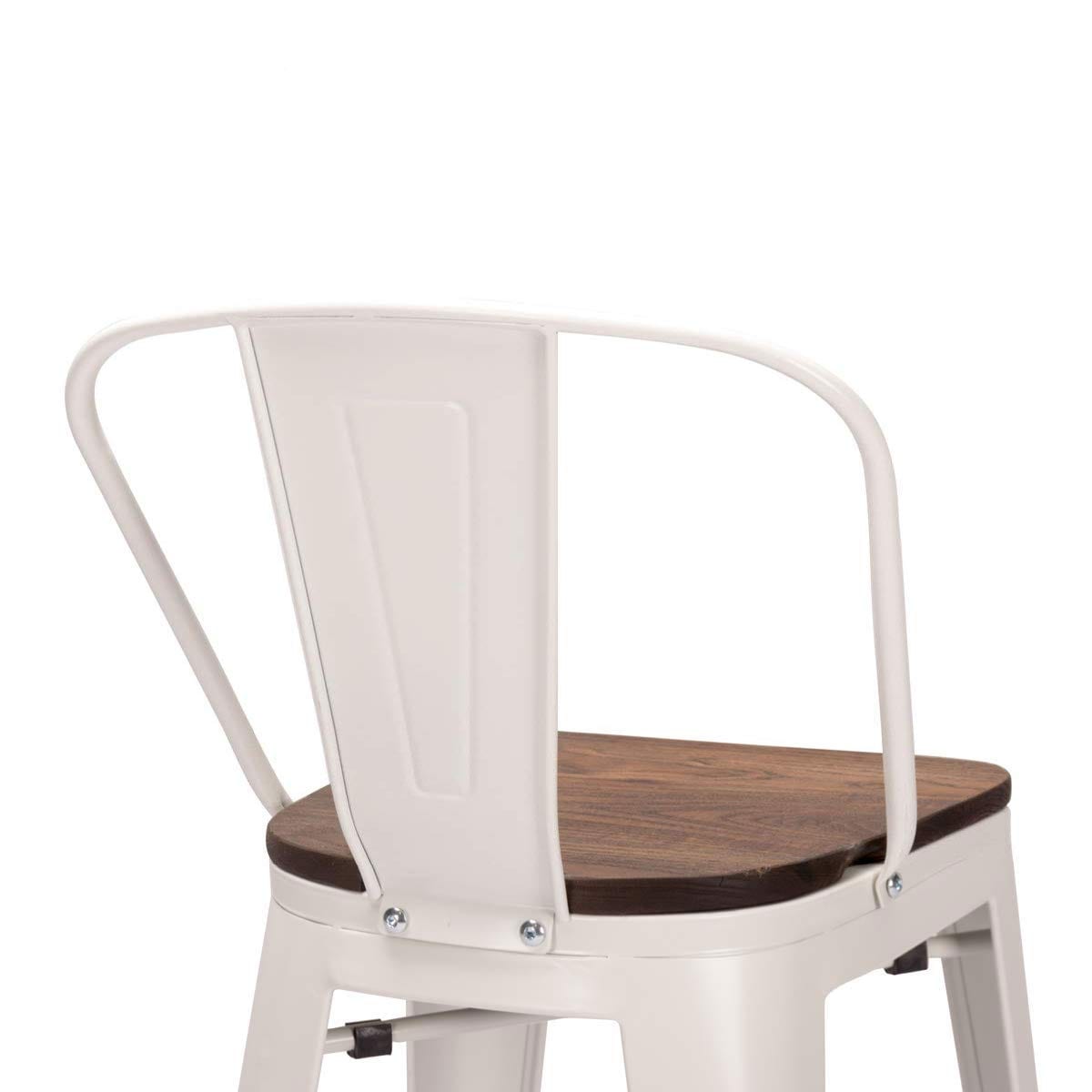 Andeworld farmhouse bar stools ,counter height bar stools set of 4 - Set of 4