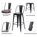 Andeworld farmhouse bar stools ,counter height bar stools set of 4 - Set of 4
