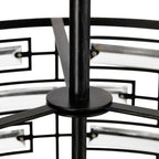 Anita Drum Shade Chandelier with Clear Glass Prism