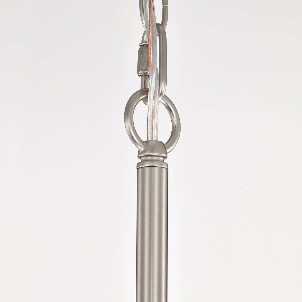 Anita Drum Shade Chandelier with Clear Glass Prism