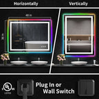 Anti-Fog RGB Backlit & LED Frontlit Bathroom Mirror