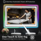 Anti-Fog RGB Backlit & LED Frontlit Bathroom Mirror