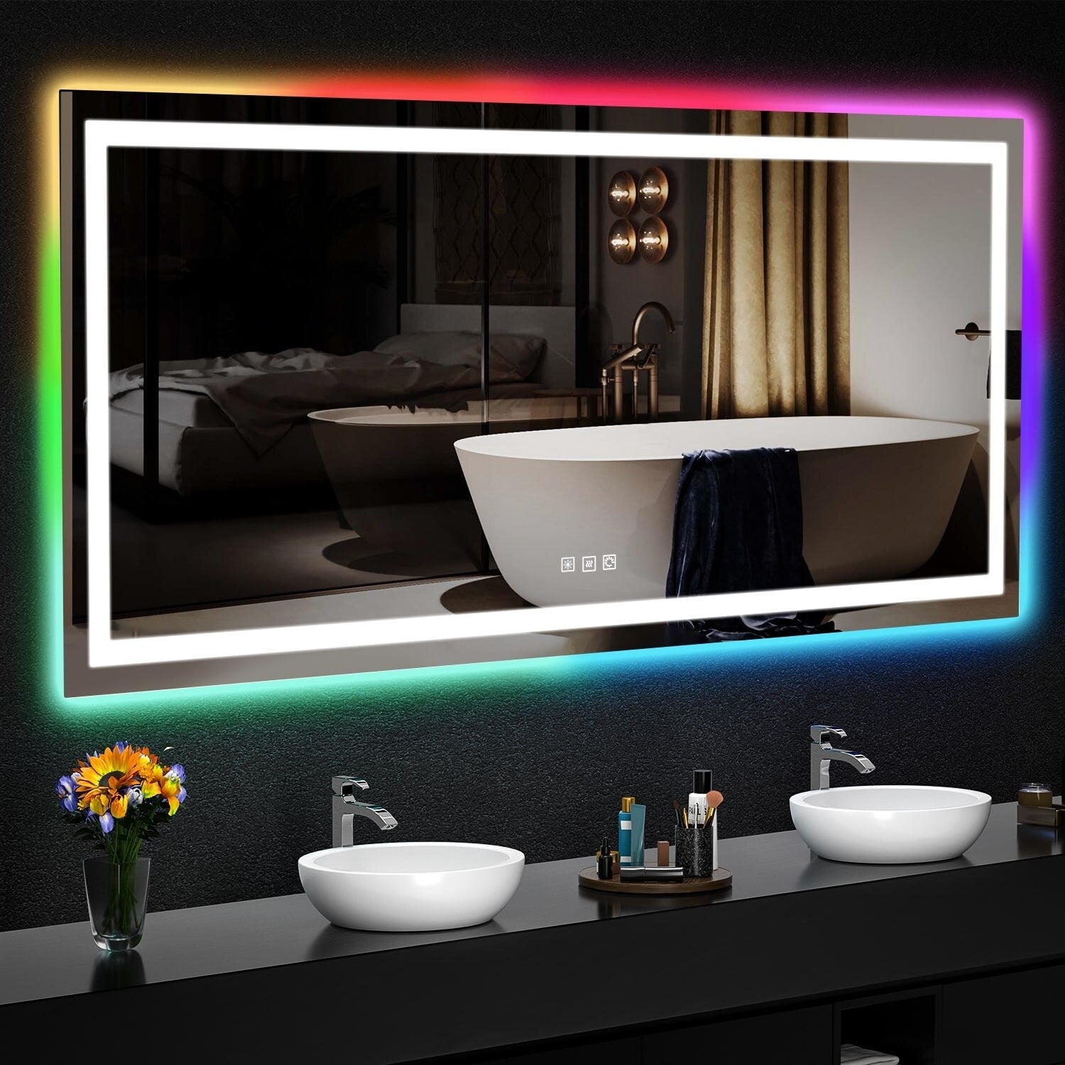 Anti-Fog RGB Backlit & LED Frontlit Bathroom Mirror