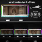 Anti-Fog RGB Backlit & LED Frontlit Bathroom Mirror