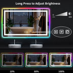 Anti-Fog RGB Backlit & LED Frontlit Bathroom Mirror