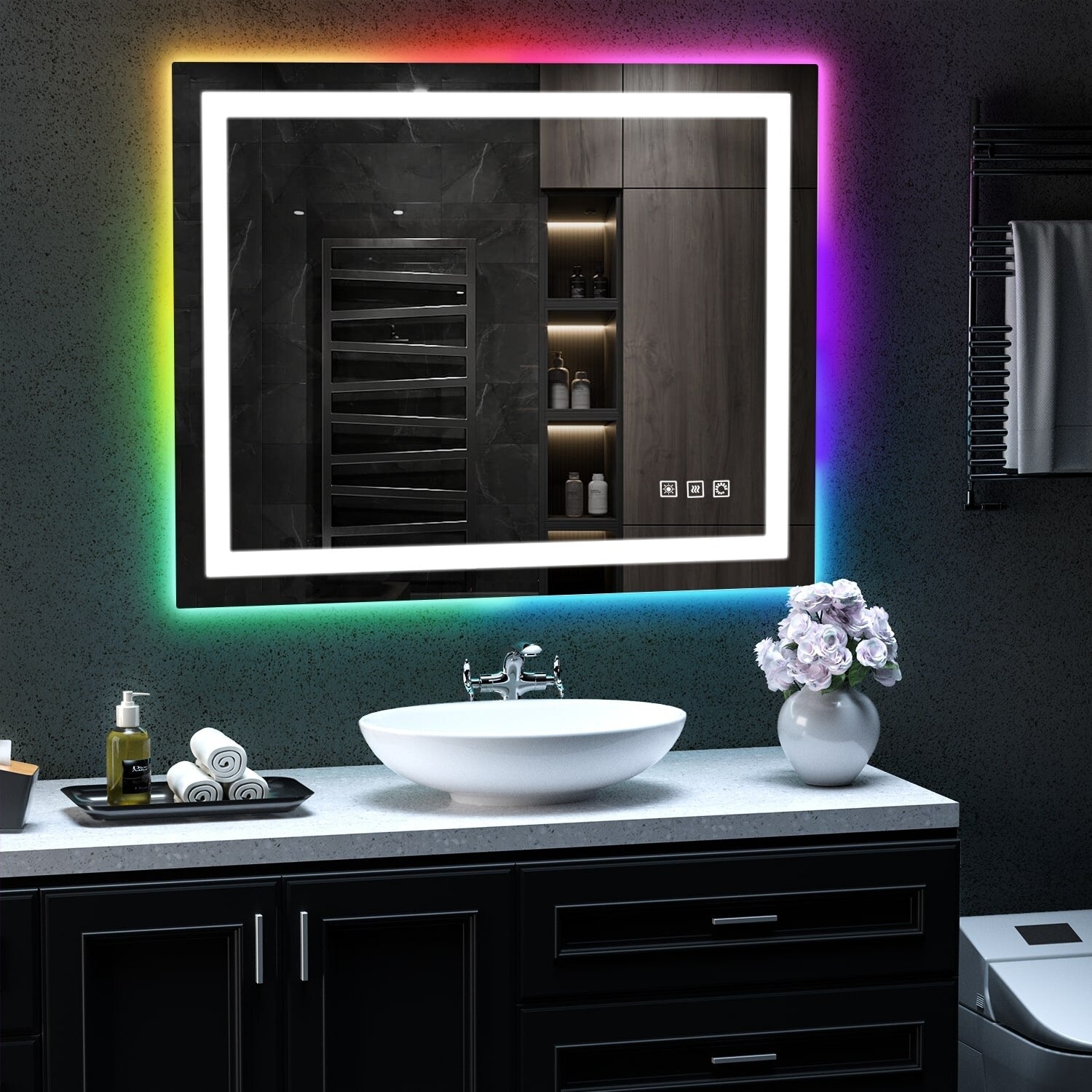 Anti-Fog RGB Backlit & LED Frontlit Bathroom Mirror
