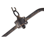 Antique Bronze 6-Light Rectangular Kitchen Island Lighting with Crystal Hanging - Antique Bronze