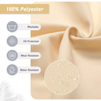 Aoodor Patio High Back Chair Cushions Set of 4, 46x21x4 Inches(Only Cushions)