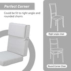 Aoodor Patio High Back Chair Cushions Set of 4, 46x21x4 Inches(Only Cushions)