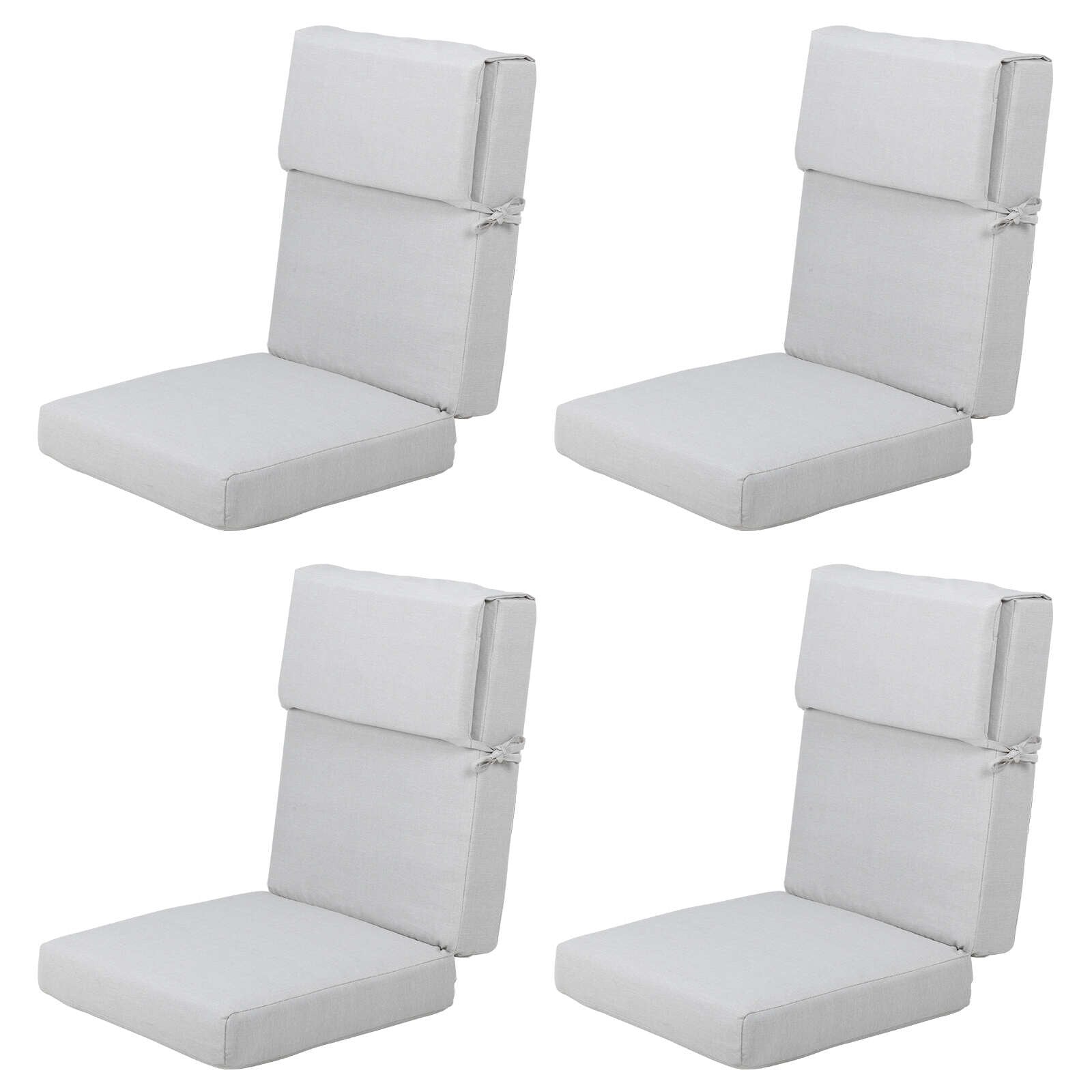 Aoodor Patio High Back Chair Cushions Set of 4, 46x21x4 Inches(Only Cushions)