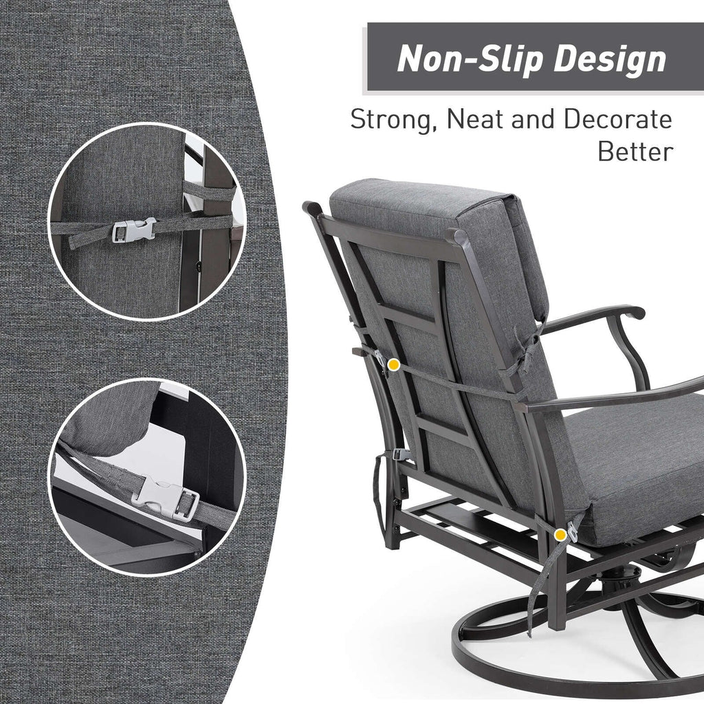 Aoodor Patio High Back Chair Cushions Set of 4, 46x21x4 Inches(Only Cushions)