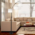 Arc LED Floor Lamp Dimmable Modern Black 3 Light Arched Tall Floor Lamp