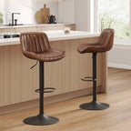 Art Leon Adjustable Height Swivel Barstool, Set of 2