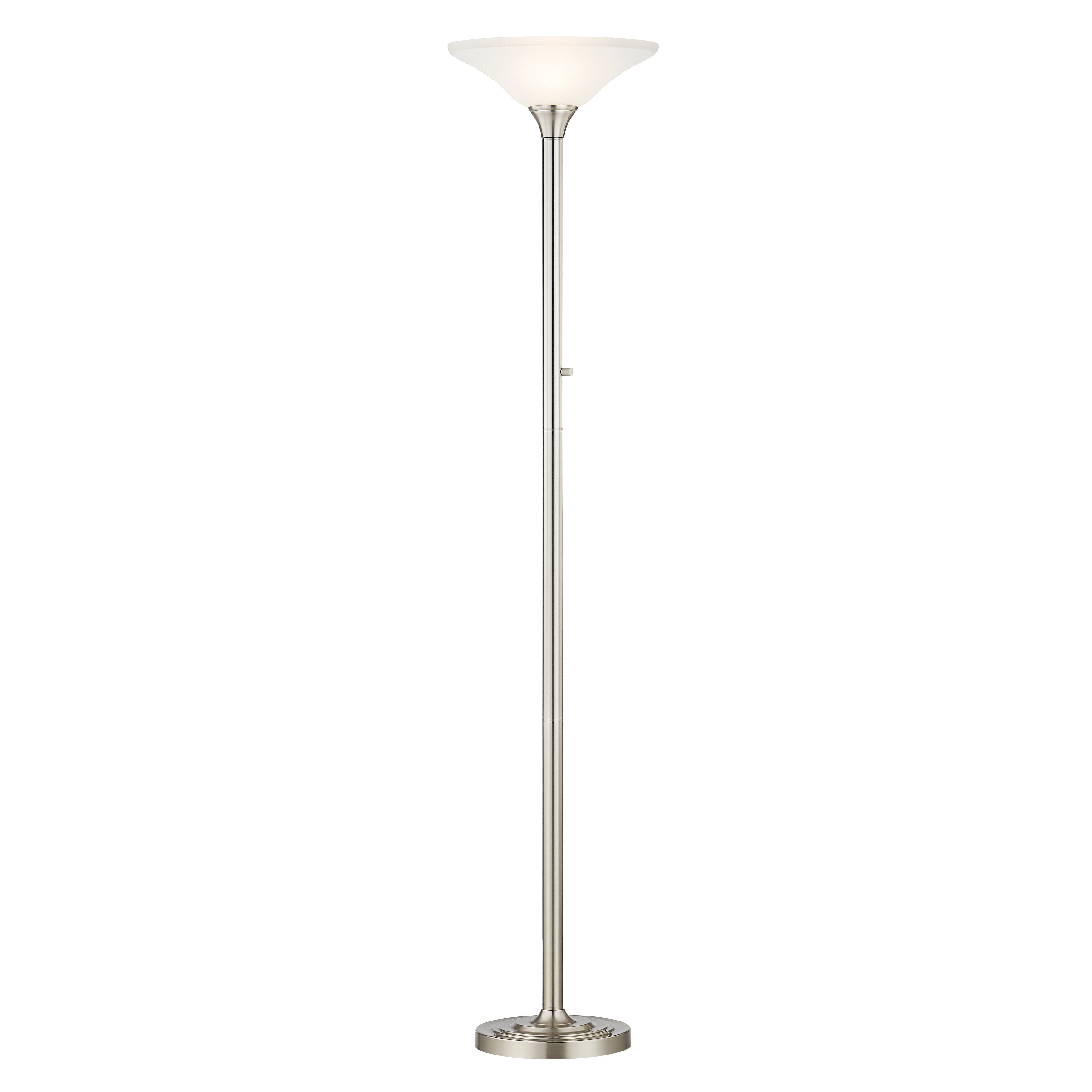 Artiva USA 71 LED Torchiere Floor Lamp with Hammered Glass Shades - 71