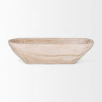 Athena Extra Large Oblong Black-Brown Reclaimed Wood Bowl - 26.0L x 10.0W x 7.0H