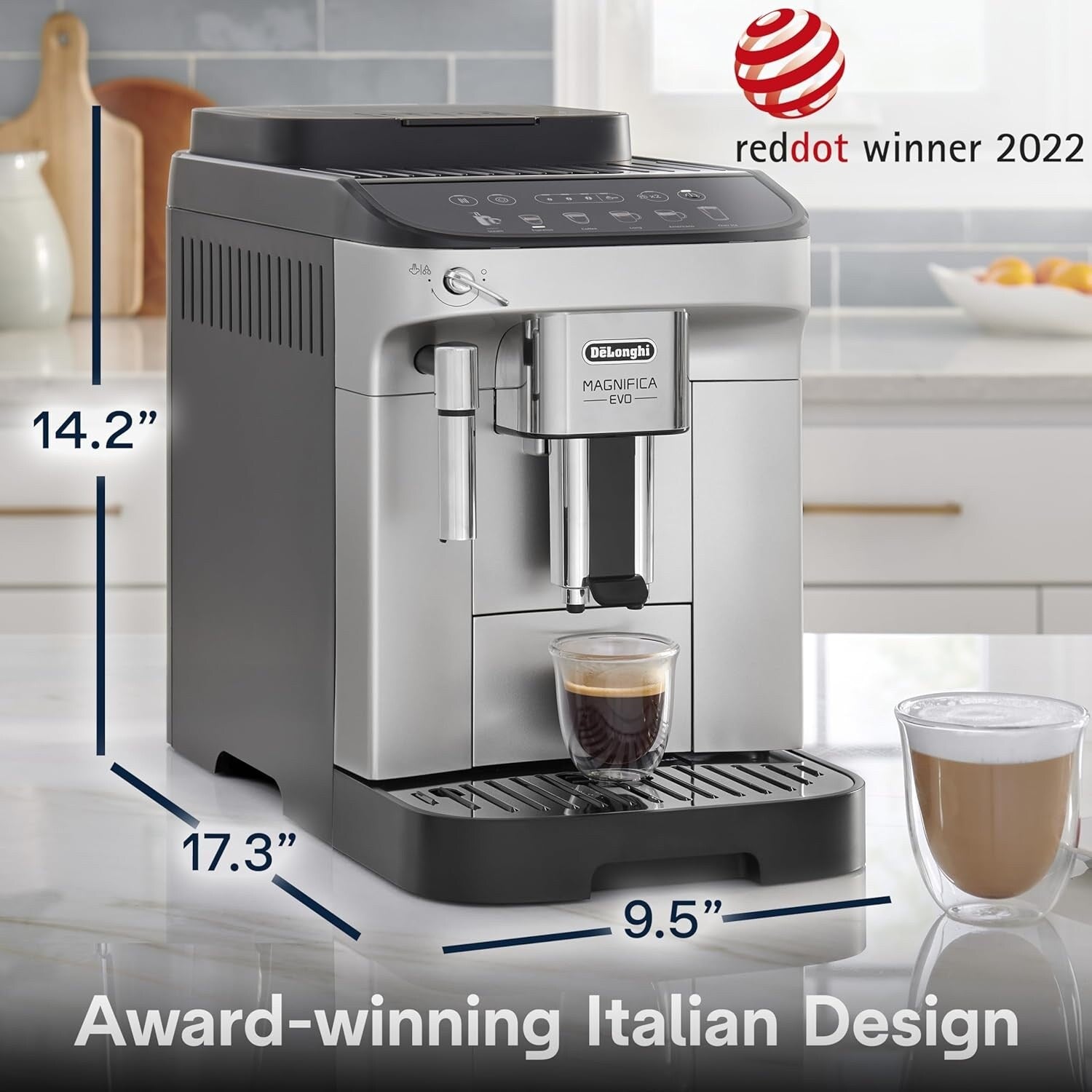 Automatic Espresso Machine with Manual Frother, Built-in Grinder, ECAM29043SB