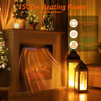 BOSSIN 43 Electric Fireplace with Mantel, 23 inch Electric Fireplace Insert,Freestanding TV Stand with Fireplace Wooden Firebox