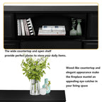 BOSSIN 43 Electric Fireplace with Mantel, 23 inch Electric Fireplace Insert,Freestanding TV Stand with Fireplace Wooden Firebox