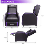 BOSSIN PU Leather Ergonomic Gaming Single Recliner Seating Sofa for Living Room