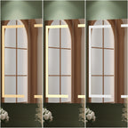 Bathroom Medicine Cabinet LED Mirror Anti-Fog 6000K Wall Cabinet White