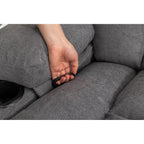 Beige Swivel Recliner with Massage, Heat & USB Charging