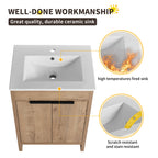 Beingnext 24/30/36 Bathroom Vanity with Sink, Freestanding Bathroom Vanity with Soft Close Door and Adjustable Shelf